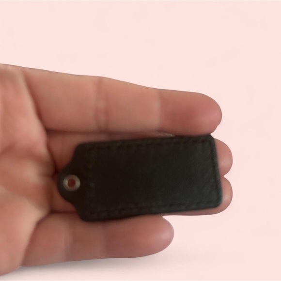 Coach Dark Brown Suede Bag Tag - Picture 3 of 3